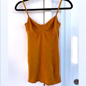 Aritzia Wilfred orange/tan tank top - size small